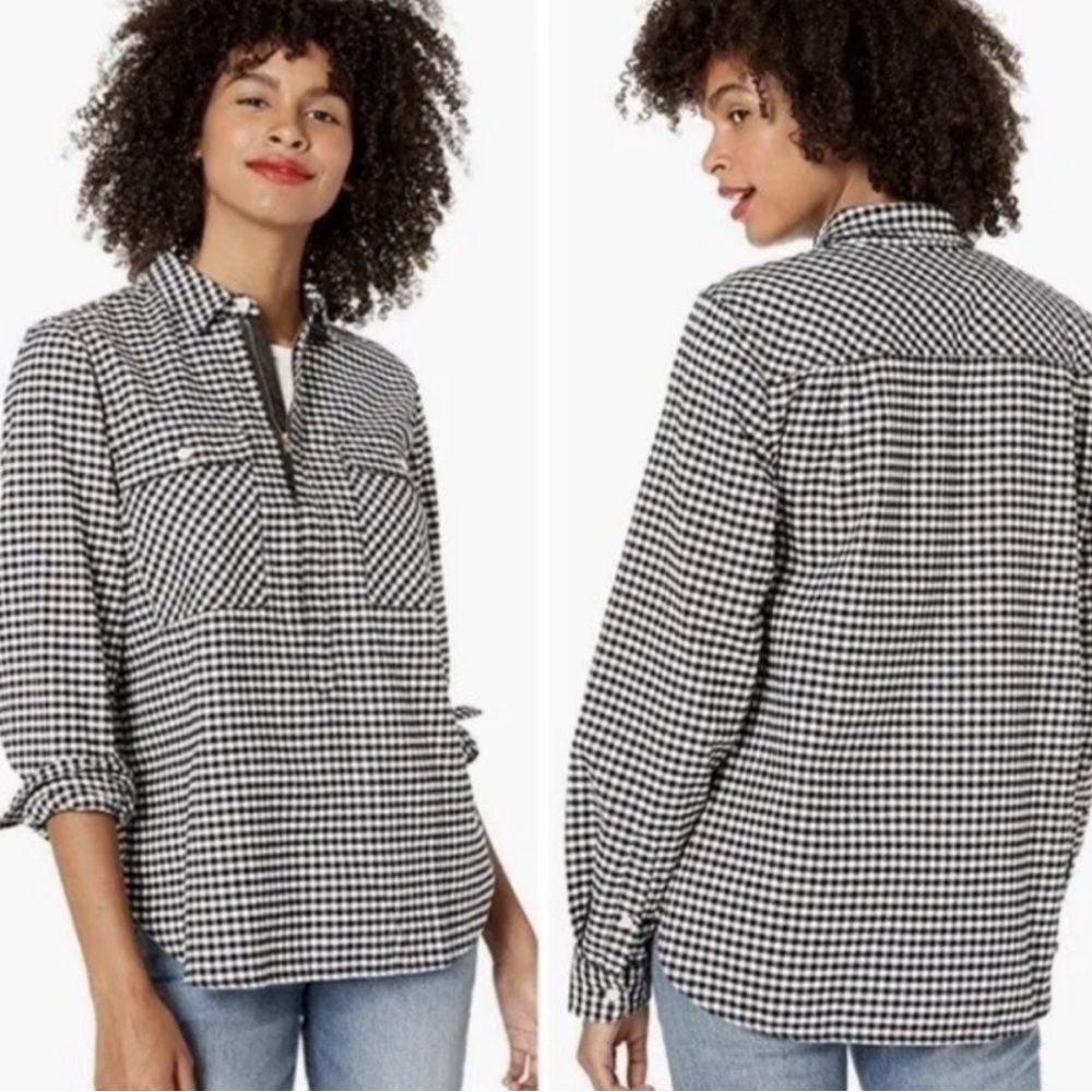 J. Crew Mercantile Gingham Shirt Jacket Size S